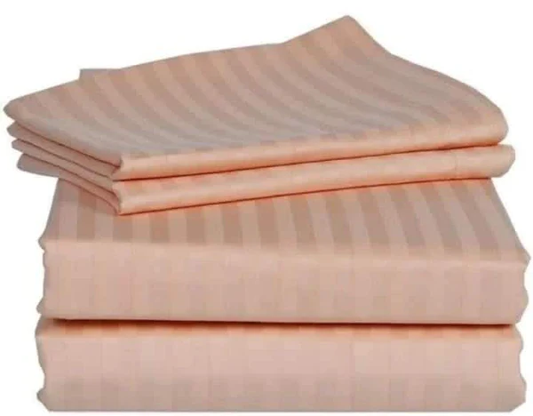 6*7 Pin Stripped Cotton Bedsheets - Image 3