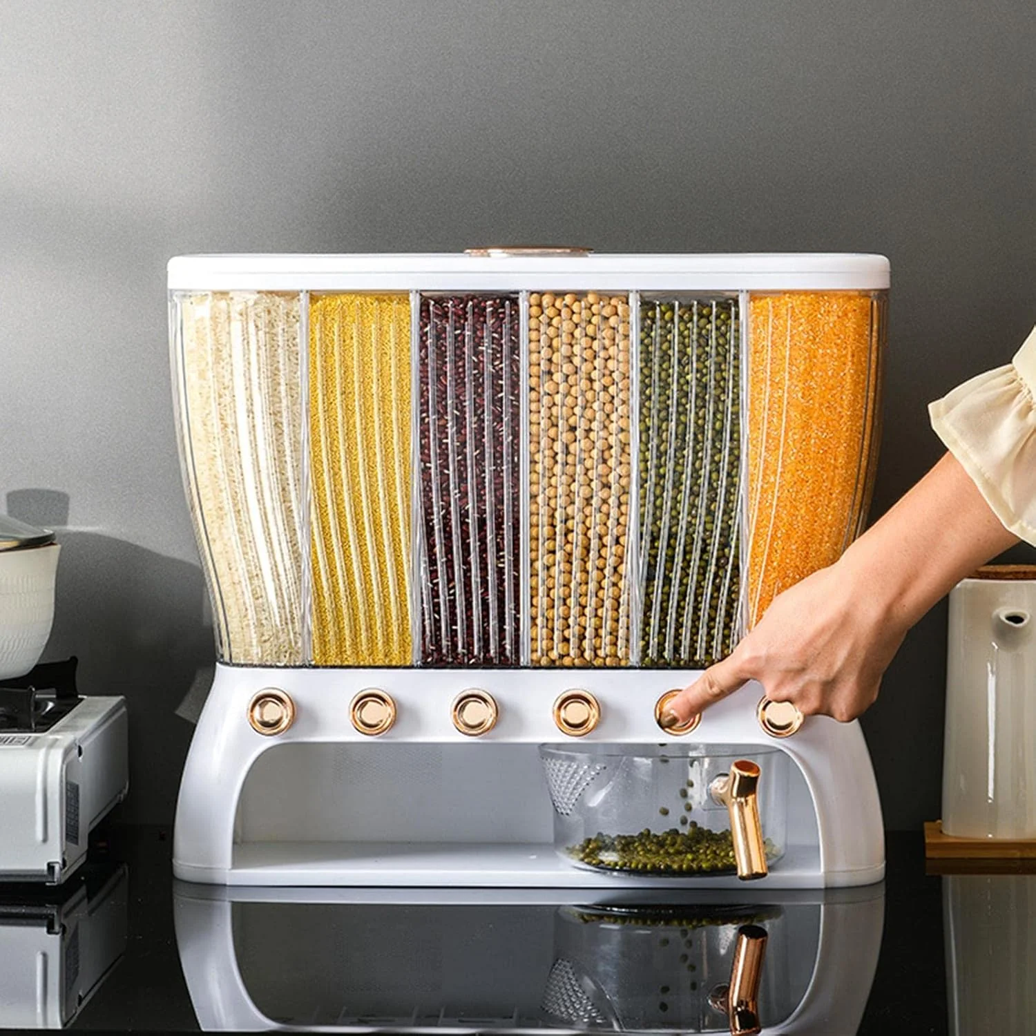 6 Grid Automatic Cereal Dispenser - Image 4