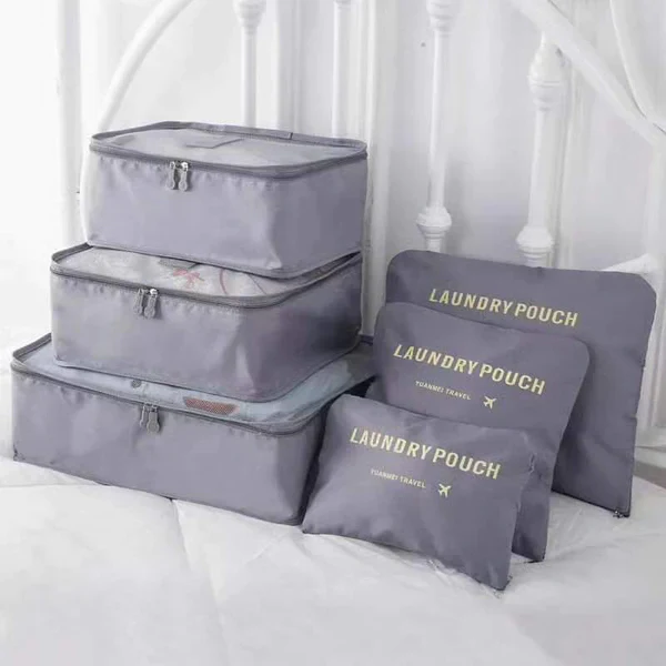 6-Piece Travel Packing Cubes Set | Suitcase Organizer Bags | Luggage Organizer - Image 4