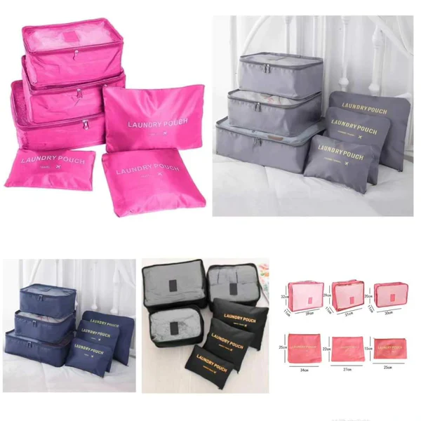6-Piece Travel Packing Cubes Set | Suitcase Organizer Bags | Luggage Organizer - Image 5