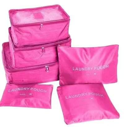 6-Piece Travel Packing Cubes Set | Suitcase Organizer Bags | Luggage Organizer - Image 6