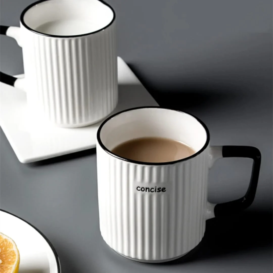6 pcs mugs  concise ceramic - Image 2