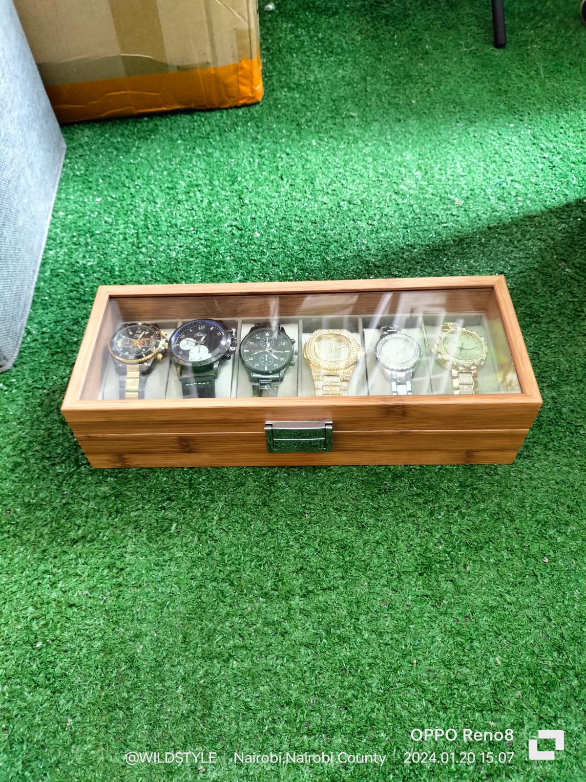 6 slots wooden watch organizer - Image 2