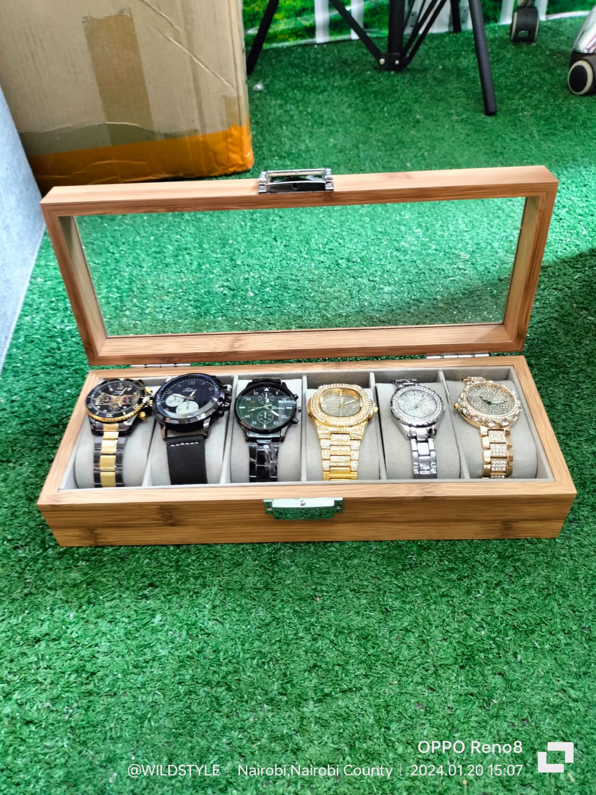 6 slots wooden watch organizer - Image 3