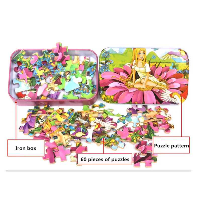 60 PC cartoon theme wooden Kids puzzle - Image 2