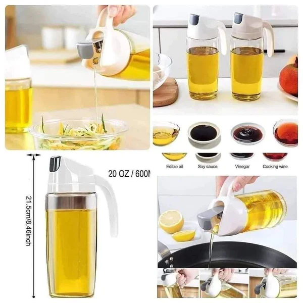600ml Kitchen Glass Oil/Vinegar Dispenser - Image 3