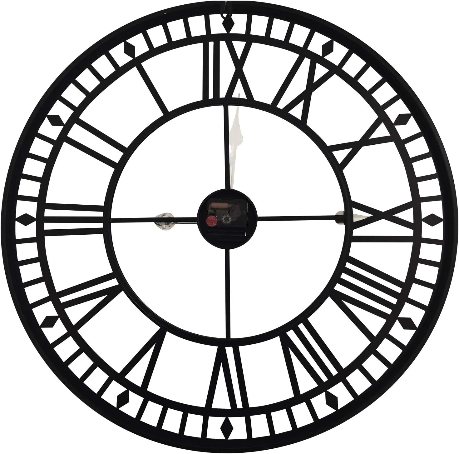 Large Modern Metal Wall Clock Roman Numerals Clocks for Living Room Bedroom Kitchen Wall Decor 60cm - Image 2