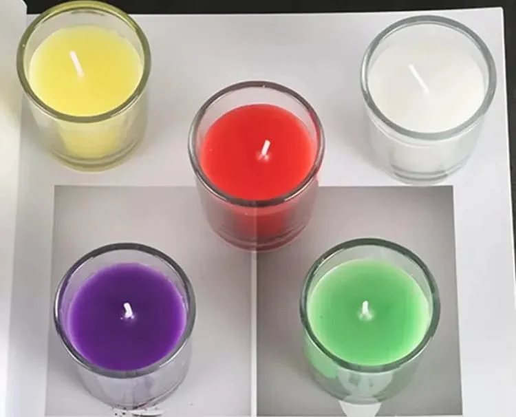 6pc pack of scented candles in glass holders - Image 4
