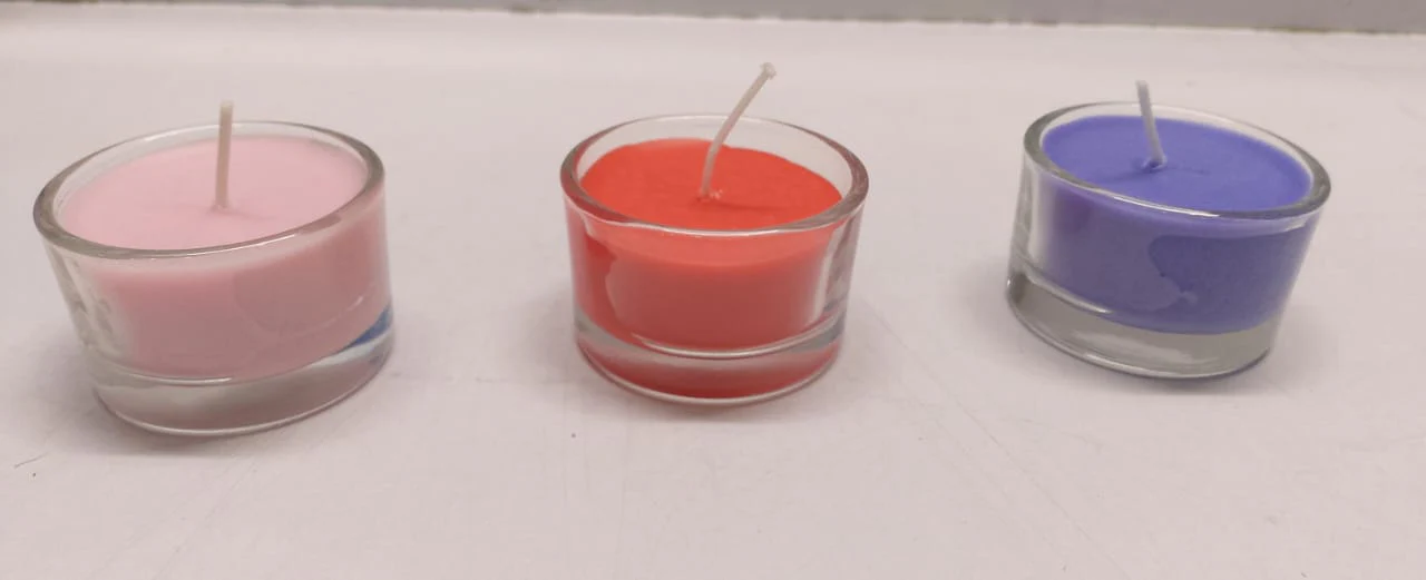 6pc pack of scented candles in glass holders - Image 6