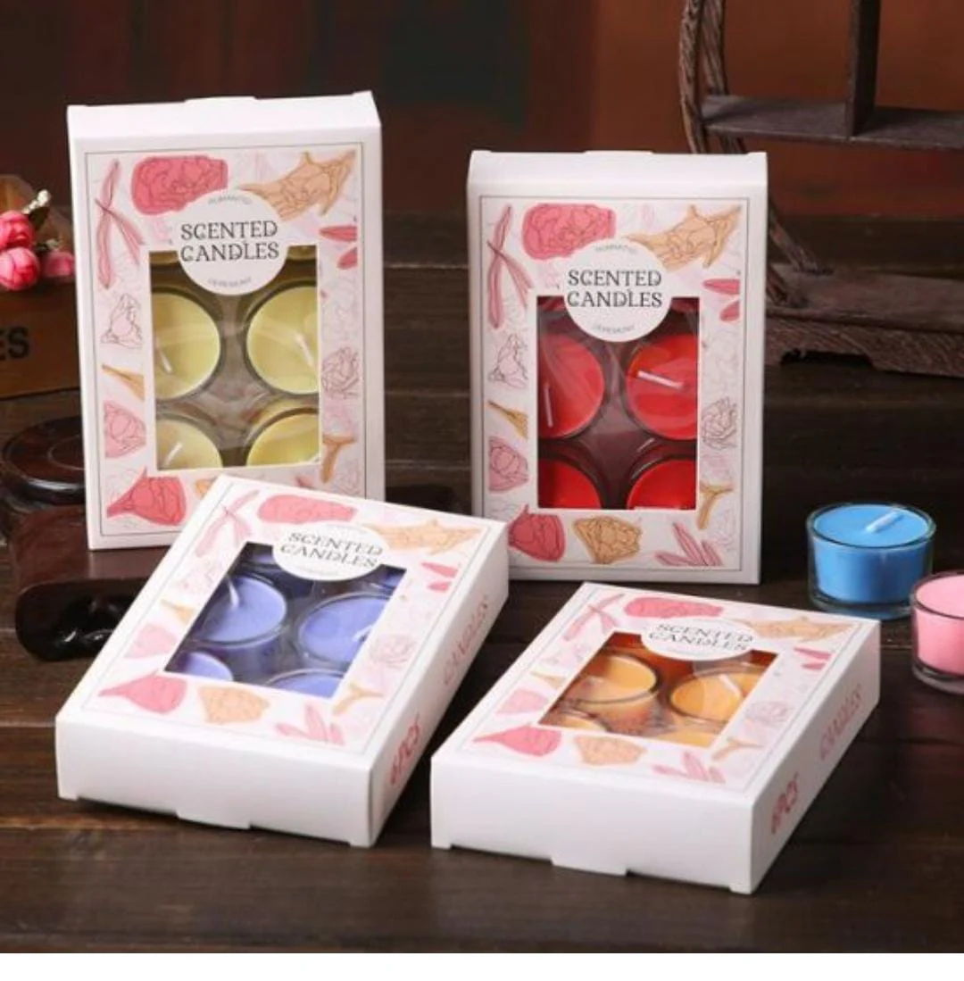 6pc pack of scented candles in glass holders - Image 7
