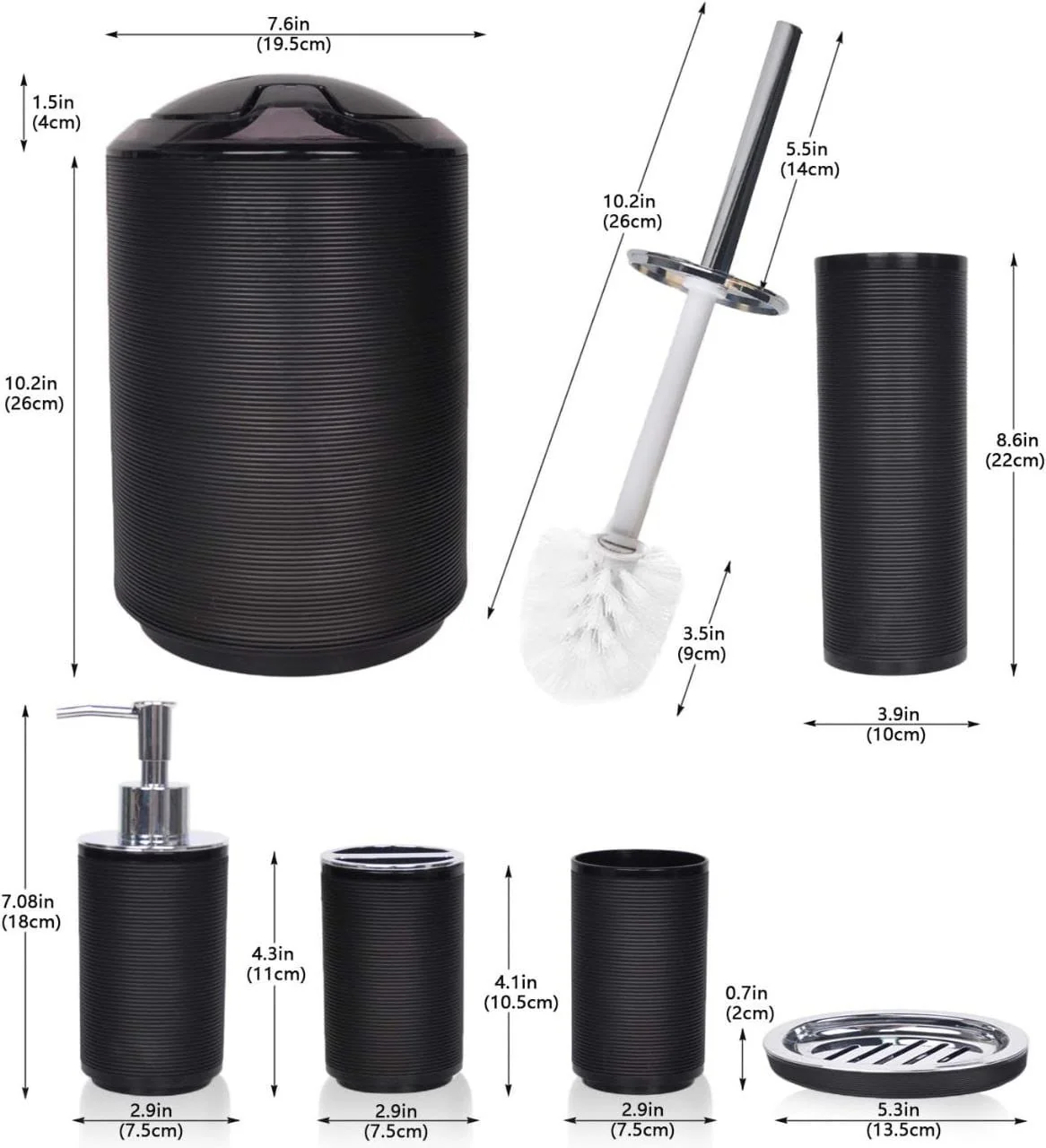 6pcs Bathroom Accessories Set - Image 5