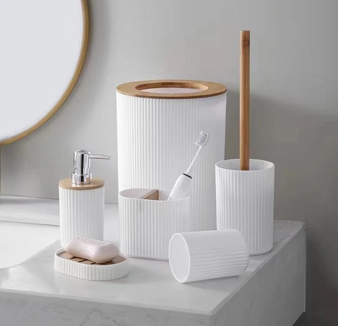 6Pcs Bathroom Accessories Set Soap Dish for Bathroom - Image 3