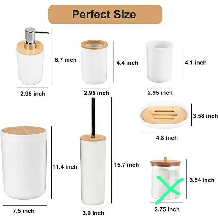 6Pcs Bathroom Accessories Set Soap Dish for Bathroom - Image 5