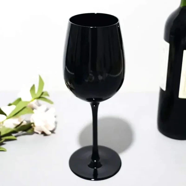 6pcs Black Glass Goblets - Image 2