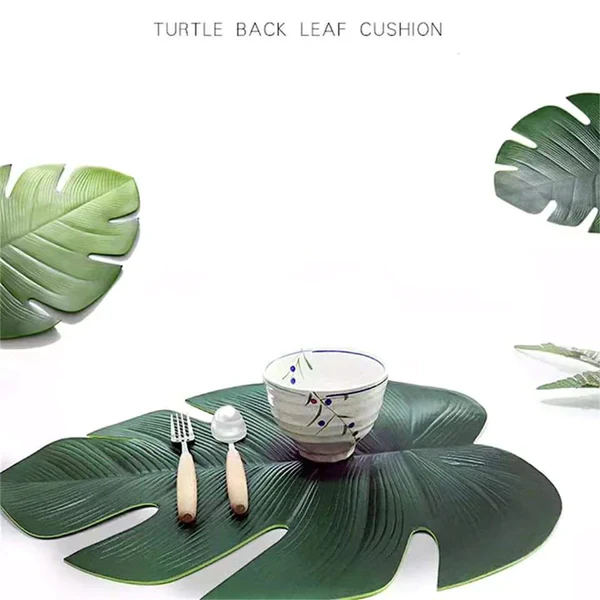 6pcs Green Leaf Table Mats - Image 3