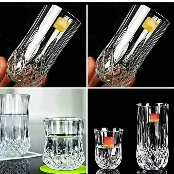 6pcs Long Diamond water glasses - Image 3