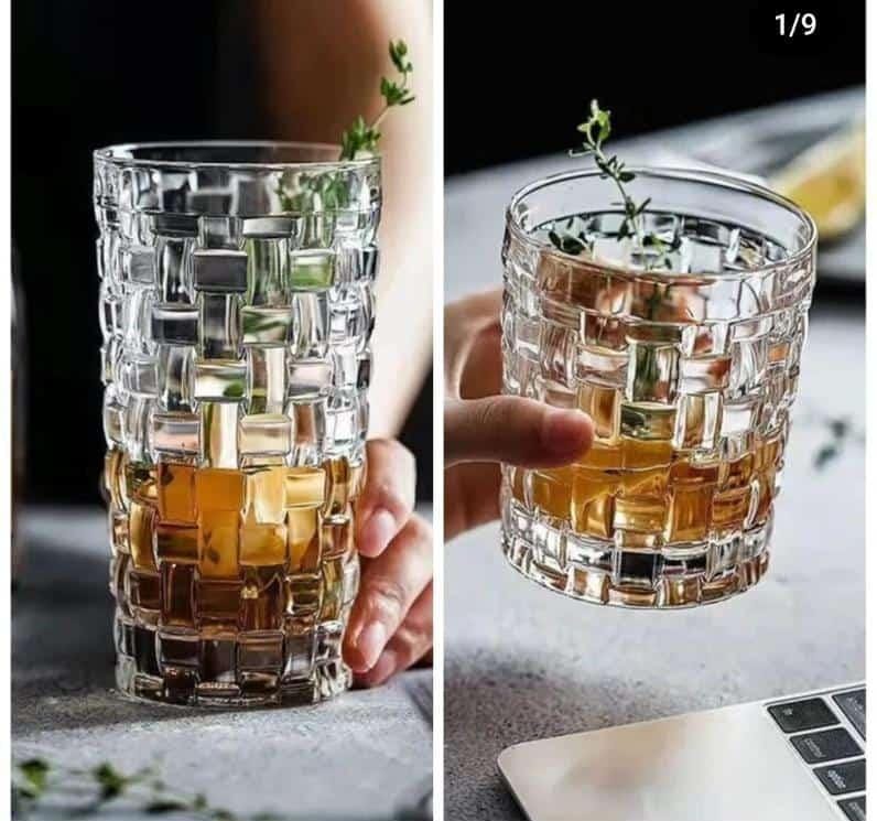 6pcs Medium Whiskey Glass 250ml Hard Glass Glasses Brandy Vodka Liquor Whiskey Drinking Glasses - Image 6