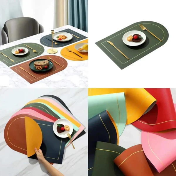 6pcs Nordic Leather Anti-Slip Table Mats - Image 7