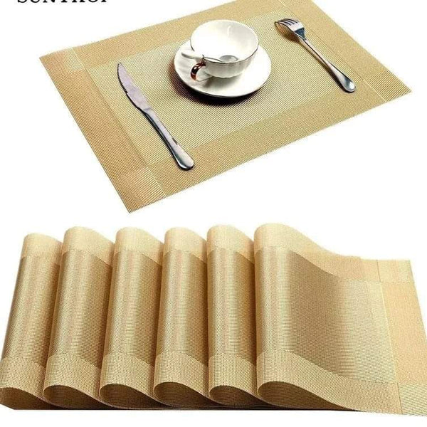 6pcs Rectangular PVC Table placemats - Image 2