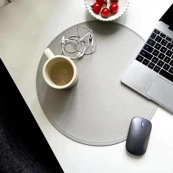 6pcs Round leather placemats - Image 4