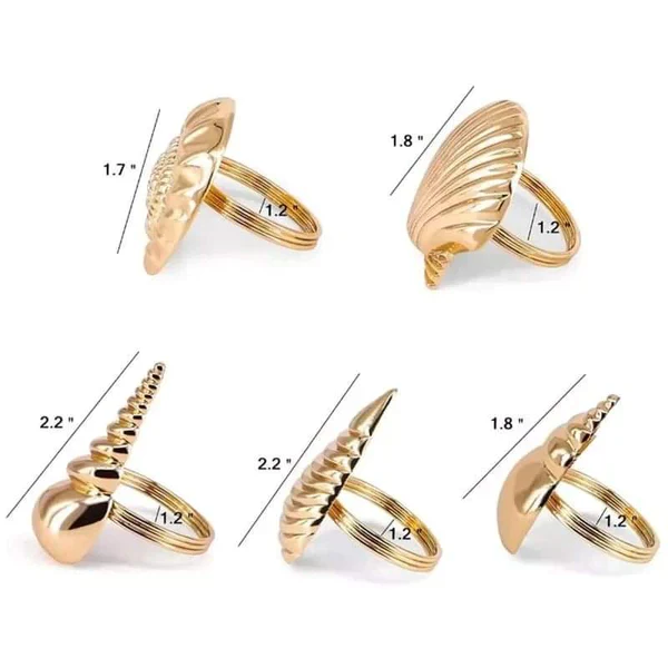 6pcs Sea Shell Theme Napkin Holder - Image 5