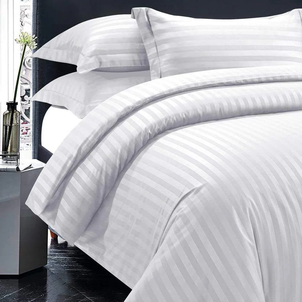 6pcs Set 7*8 Feet White stripped Duvet Cover - Image 2
