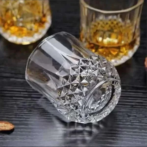 6pcs Short Bottom Crystal Glasses - Image 2