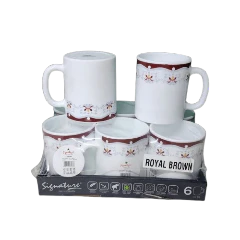 6pcs Signature Borosil Deco Mug 32cl - Image 2
