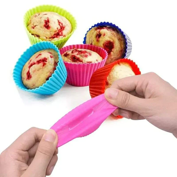 6pcs Silicon Cupcake Molds - Image 2