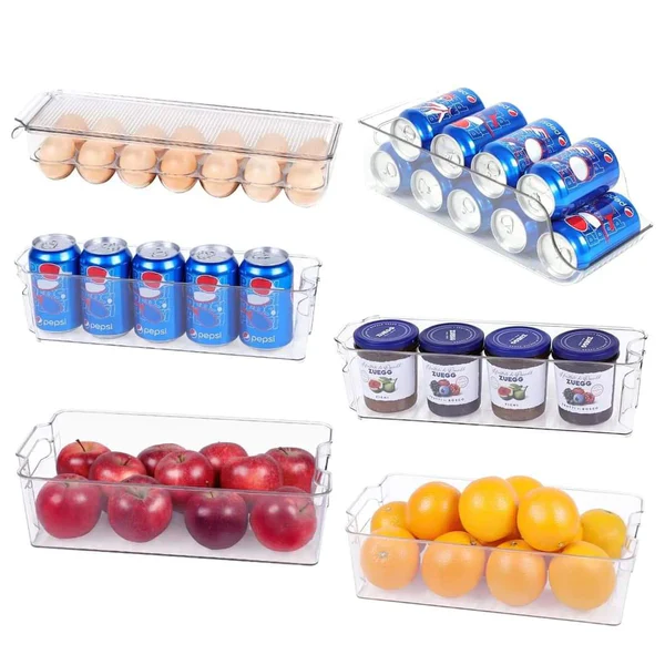 6pcs Stackable Storage Refrigerator Organizers - Image 2