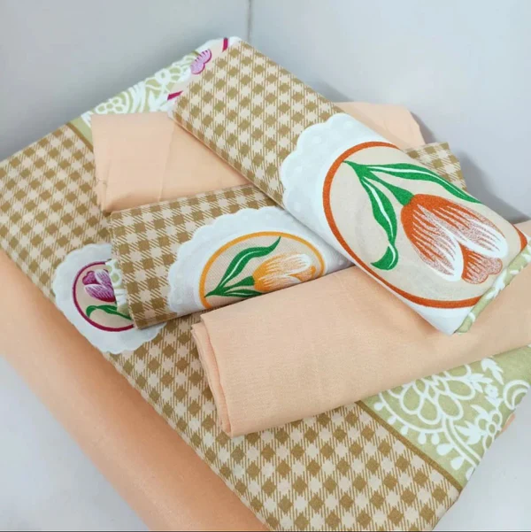 7*8ft- 6pc pure cotton bedsheets - Image 2