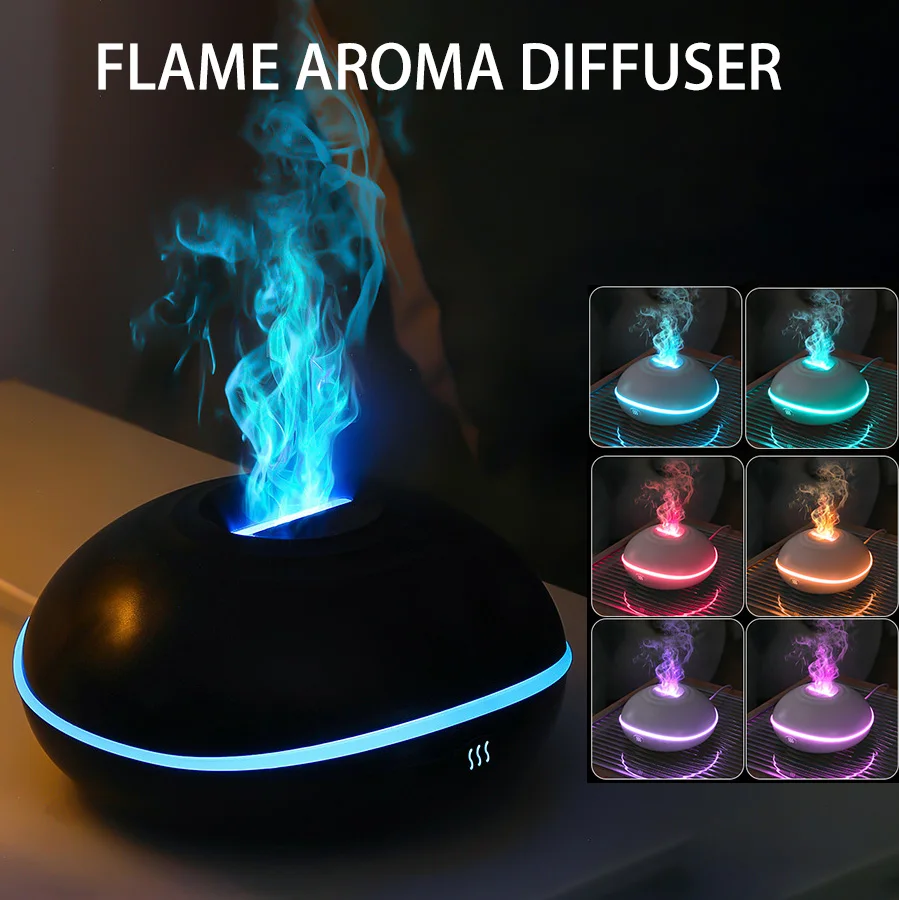 7 Color Flame Aroma Diffuser 200ml Fire Flame Humidifier - Image 2