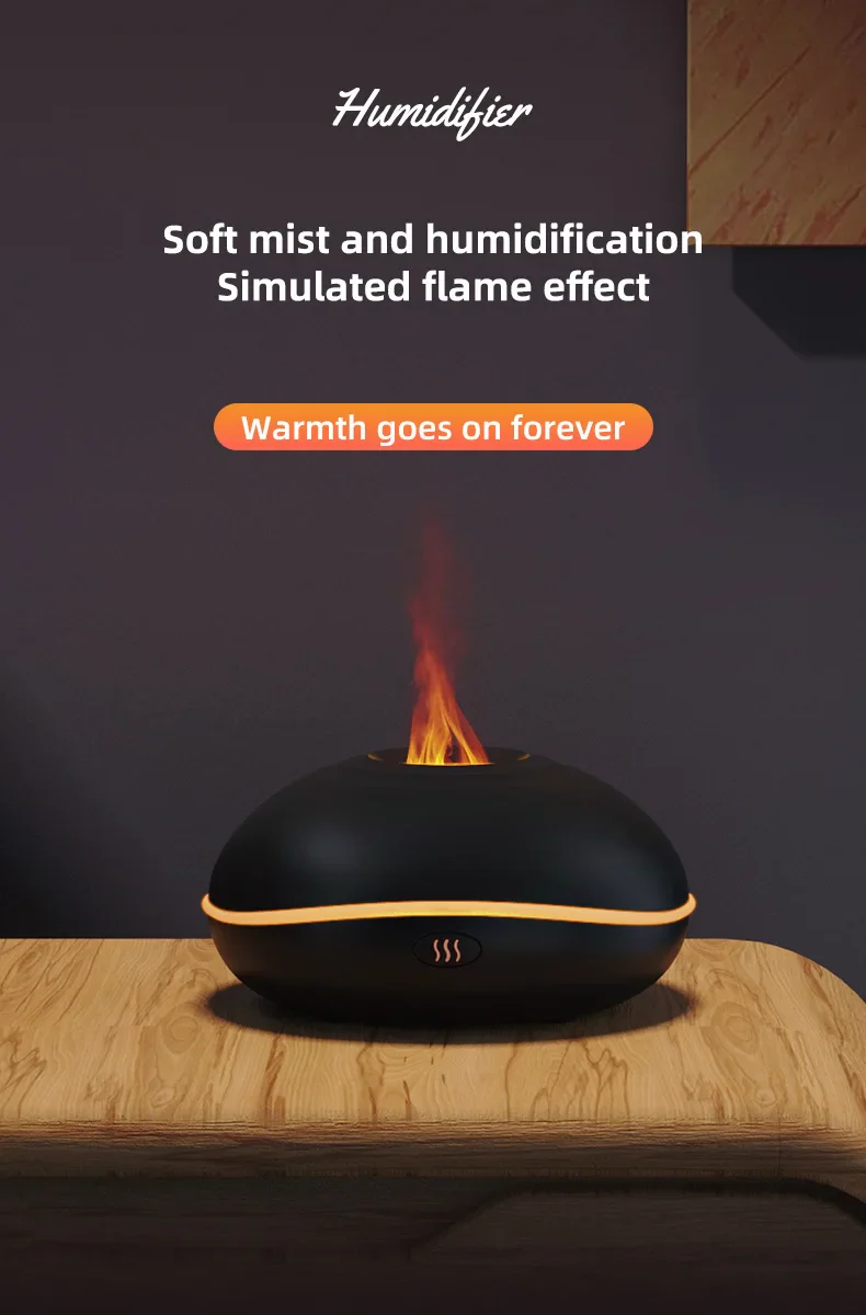 7 Color Flame Aroma Diffuser 200ml Fire Flame Humidifier - Image 6