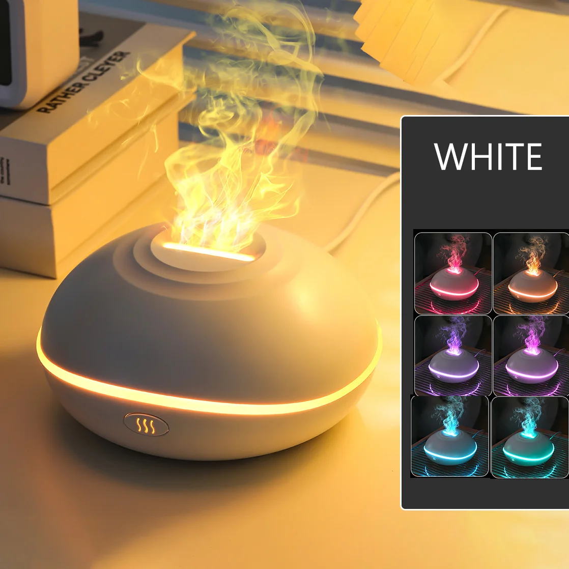 7 Color Flame Aroma Diffuser 200ml Fire Flame Humidifier - Image 7