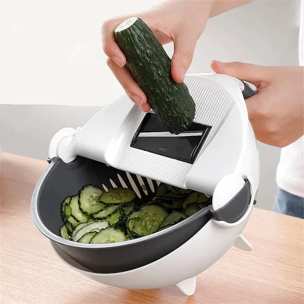 7 IN 1 Multifunctional vegetable cutter with drain busket - Image 4