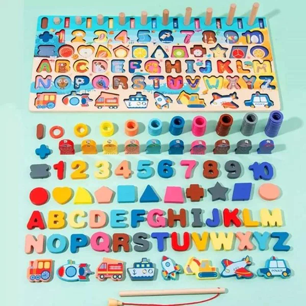 7 in1 wooden kids Alphabet Montessori board - Image 3