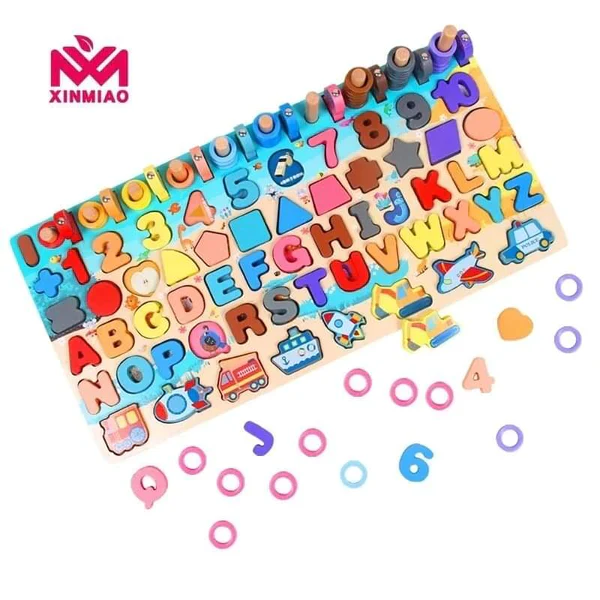 7 in1 wooden kids Alphabet Montessori board - Image 4