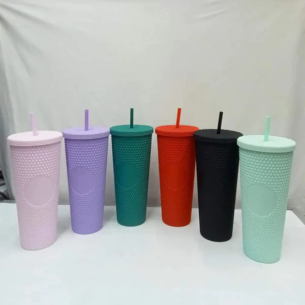 710ml Studded Tumbler with Lid and Straw - Image 3