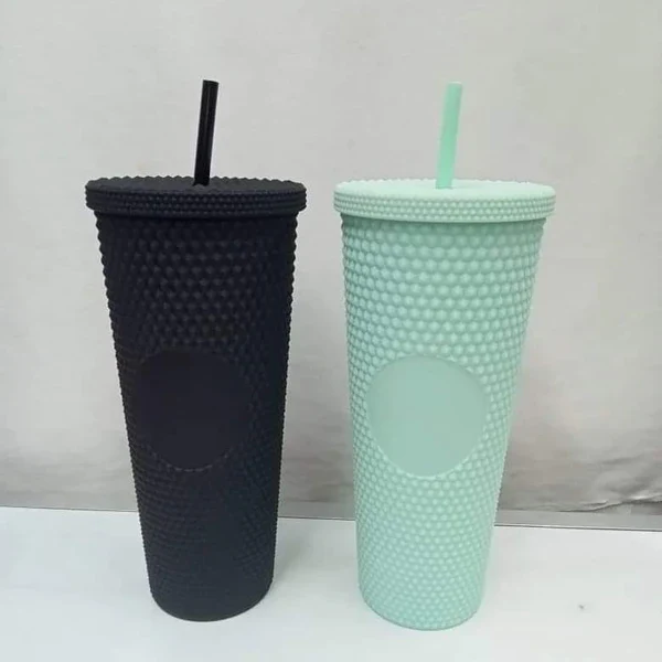 710ml Studded Tumbler with Lid and Straw - Image 4