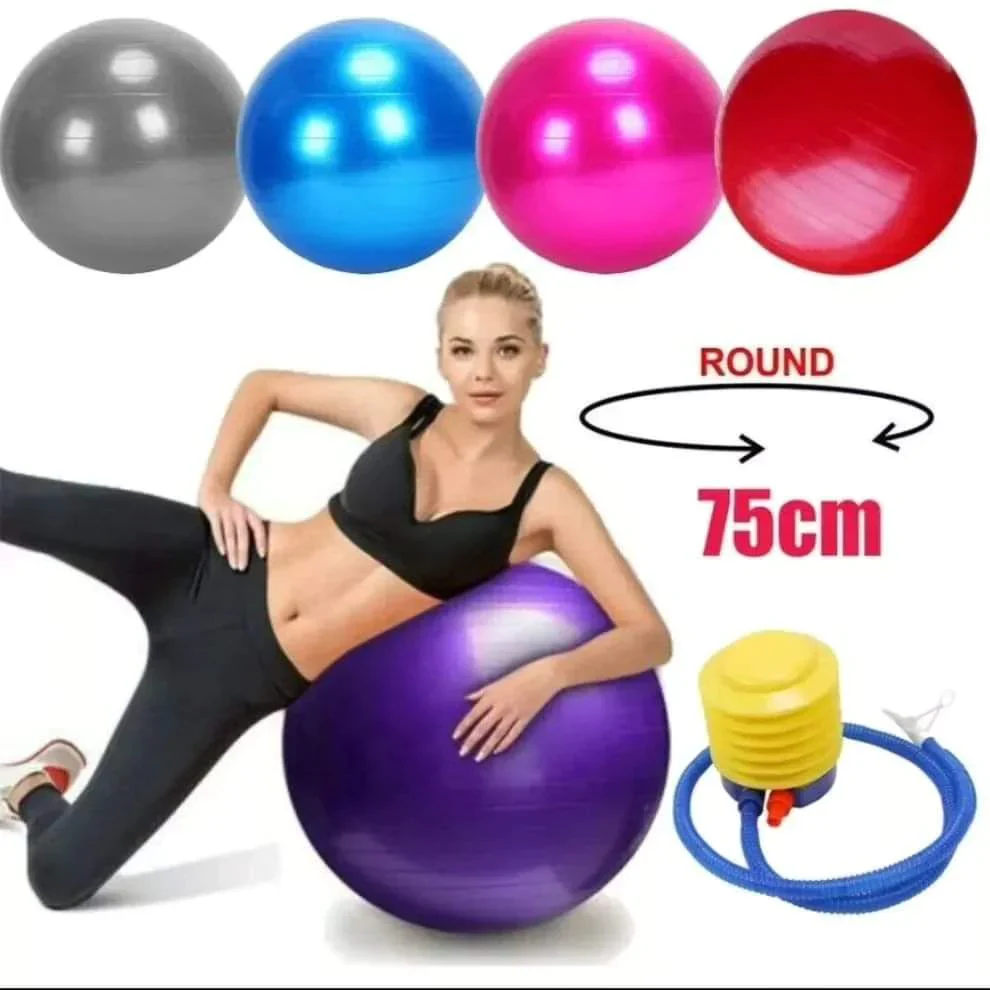 75cm Yoga Exercise Ball/Pregnancy Ball/Therapy Ball - Image 2