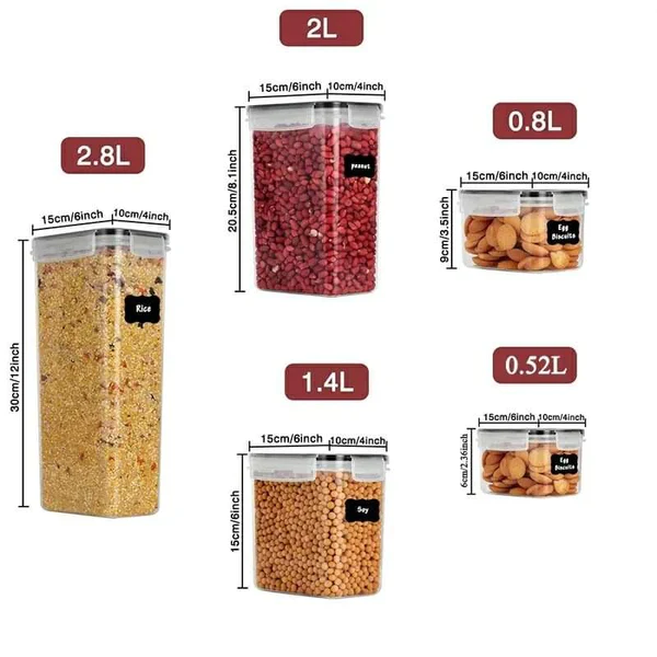 7pcs Food/Pantry Storage Containers - Image 3