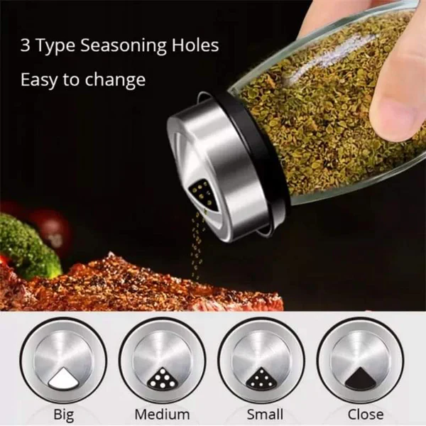 7pcs Rotating Cruet Condiment Seasoning Jars Set - Image 7