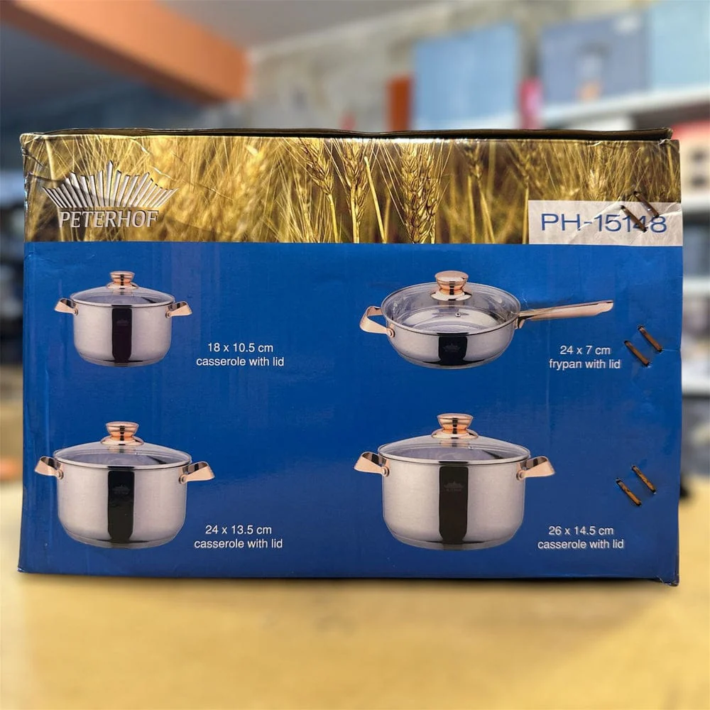 8pc Peterhof stainless steel cookware - Image 4