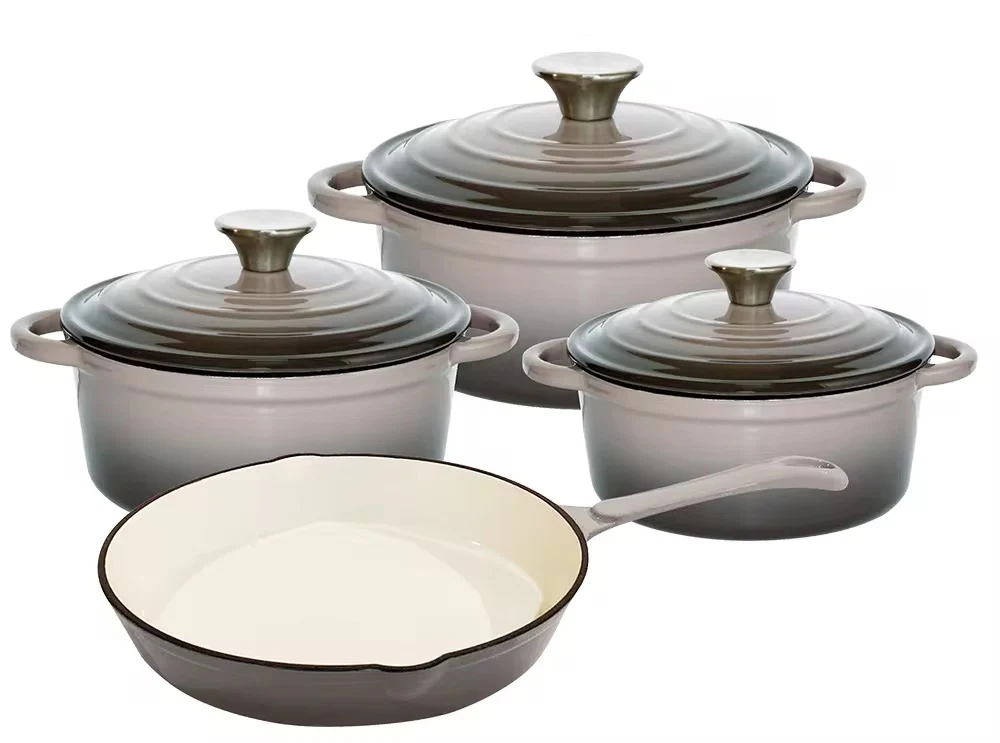 7 PCS Enamel Cast Iron Cooking Pots Set  Non-Toxic, Oven-Safe Pots for Kenyan Kitchens - Image 3