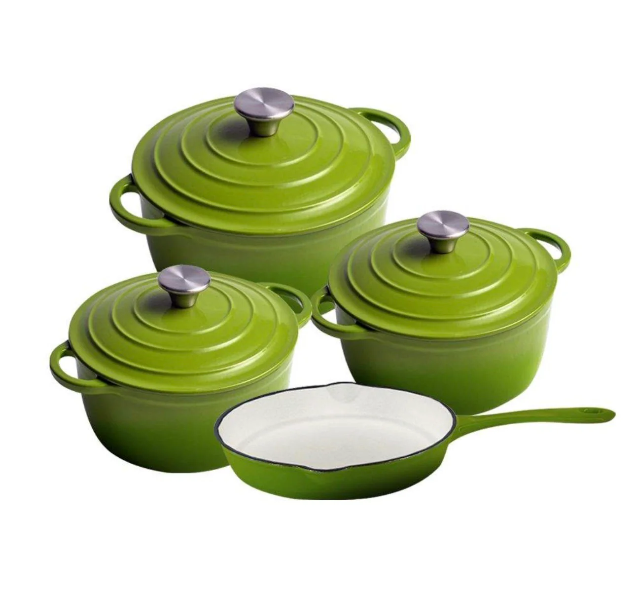 7 PCS Enamel Cast Iron Cooking Pots Set  Non-Toxic, Oven-Safe Pots for Kenyan Kitchens - Image 5