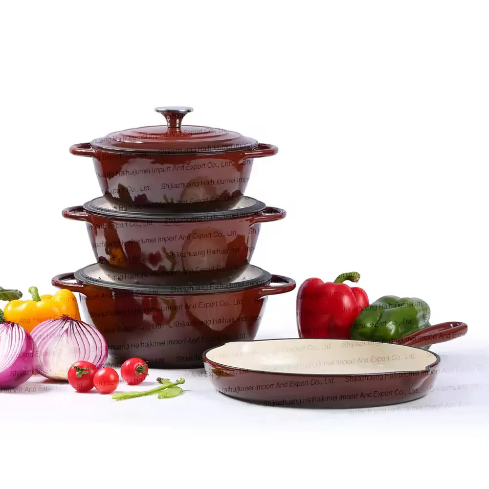 7 PCS Enamel Cast Iron Cooking Pots Set  Non-Toxic, Oven-Safe Pots for Kenyan Kitchens - Image 7