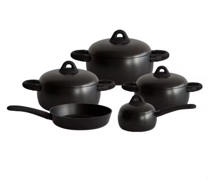 9-Piece Forged Aluminium Ceramic Cookware Set Kenya | PFOA Free Non-Stick Ceramic Coating Pots & Pans Set, Casserole Set with Lids, Healthy Ceramic Cooking Pots, Induction Compatible Sufuria Set Kenya - Image 3