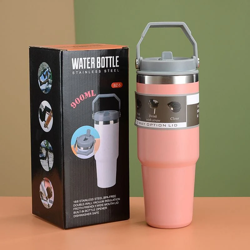 890ml Thermal coffee cup/thermos /water bottle/Themal mug with handle - Image 4