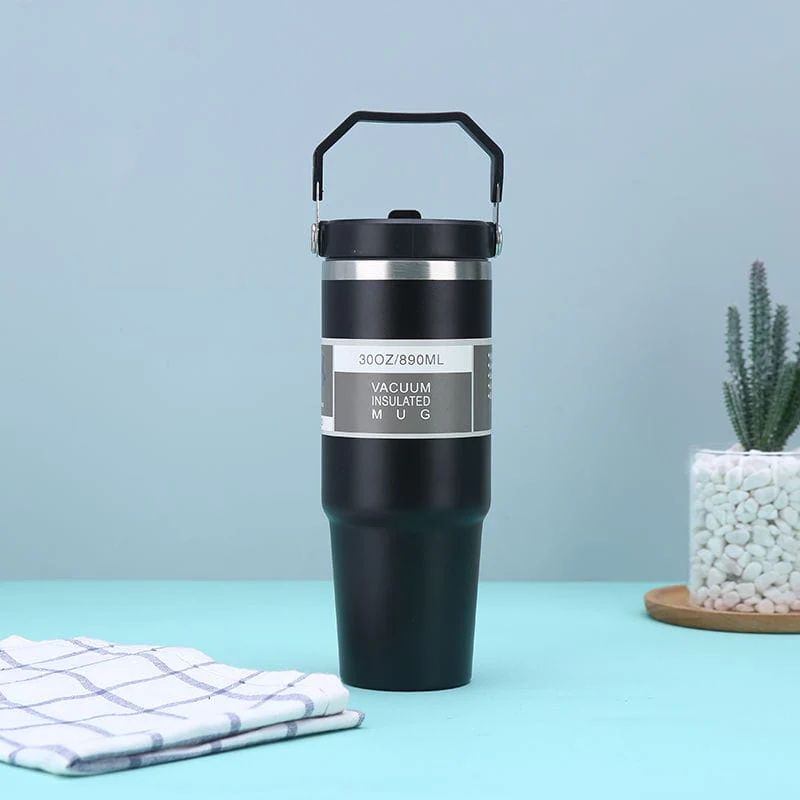890ml Thermal coffee cup/thermos /water bottle/Themal mug with handle - Image 6