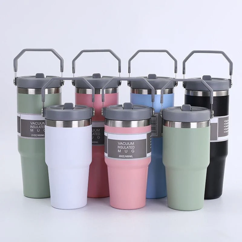 890ml Thermal coffee cup/thermos /water bottle/Themal mug with handle - Image 7